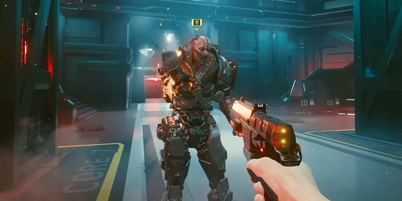 Adam Smasher cyborg khổng lồ trong Cyberpunk 2077