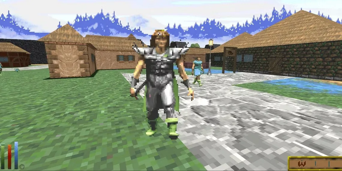 Artwork The Elder Scrolls II Daggerfall thể hiện không khí u ám và bí ẩn của trò chơi