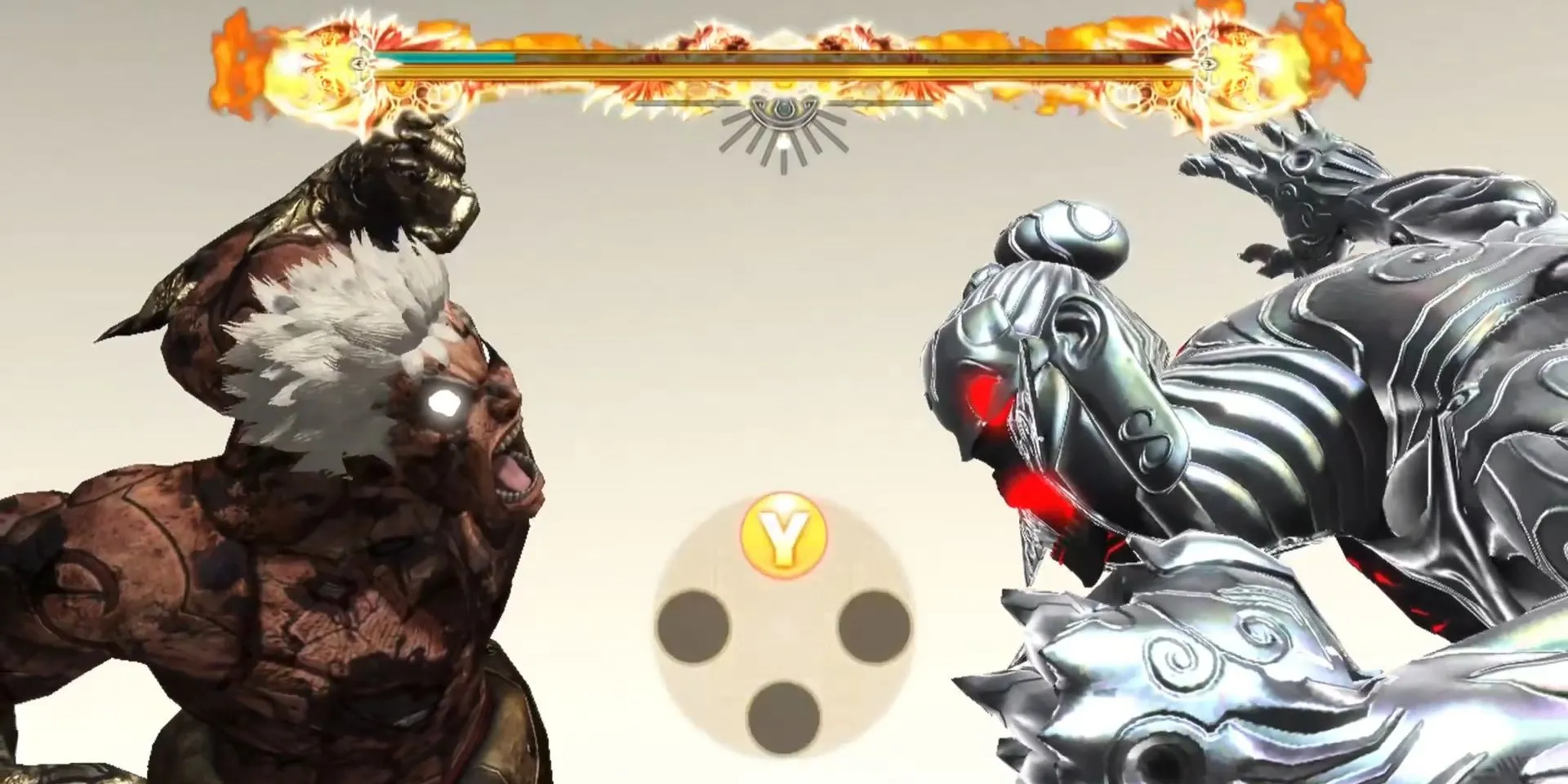 Asura chiến đấu với Chakravartin trong Asura's Wrath với QTE hoành tráng