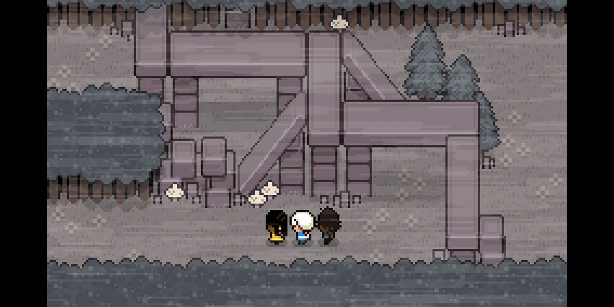 Ba nhân vật học viên phép thuật khám phá khu rừng ma quái trong game Ikenfell