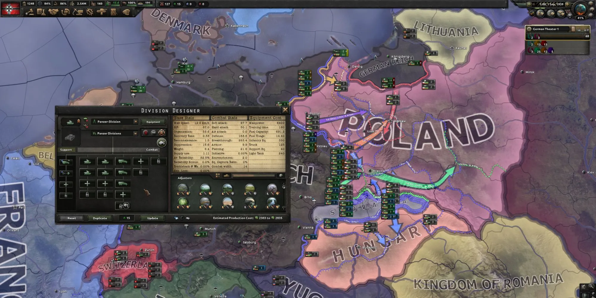 Bản đồ chiến thuật các quốc gia giao tranh trong Hearts of Iron IV - game chiến thuật vĩ mô Thế Chiến II
