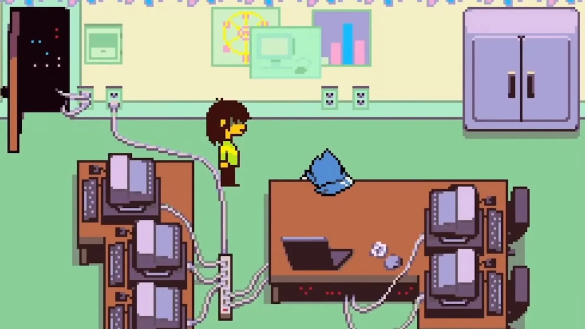 Berdly bị đóng băng trong tuyến Snowgrave của Deltarune