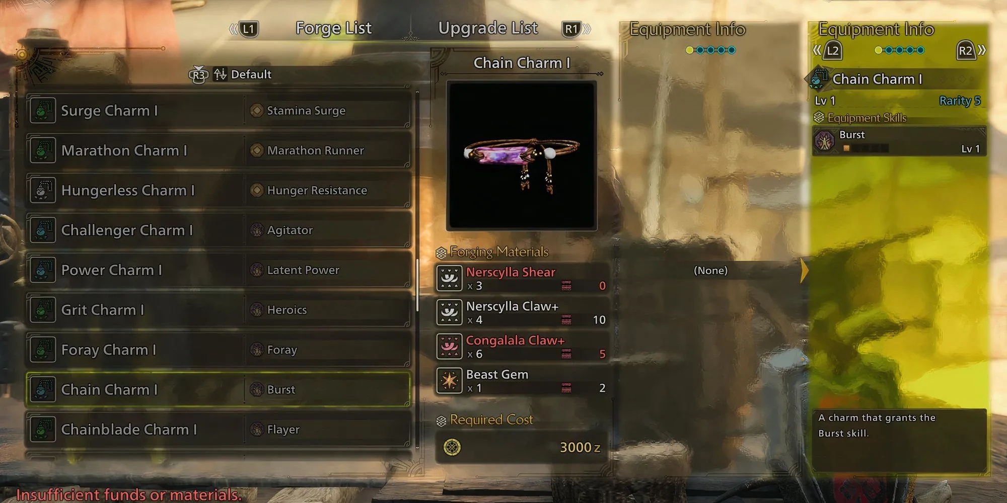Bùa Breaker Charm I trong Monster Hunter Wilds