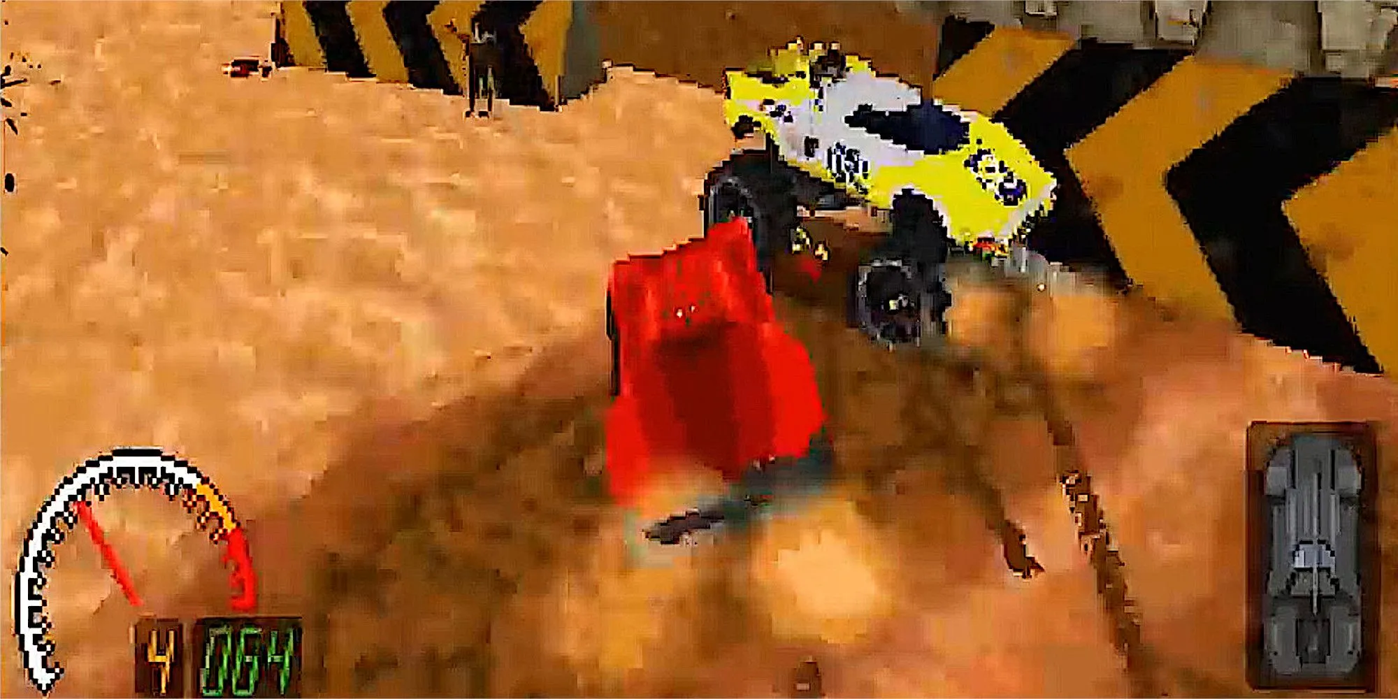 Cảnh xe tông nhau dữ dội trong game Carmageddon