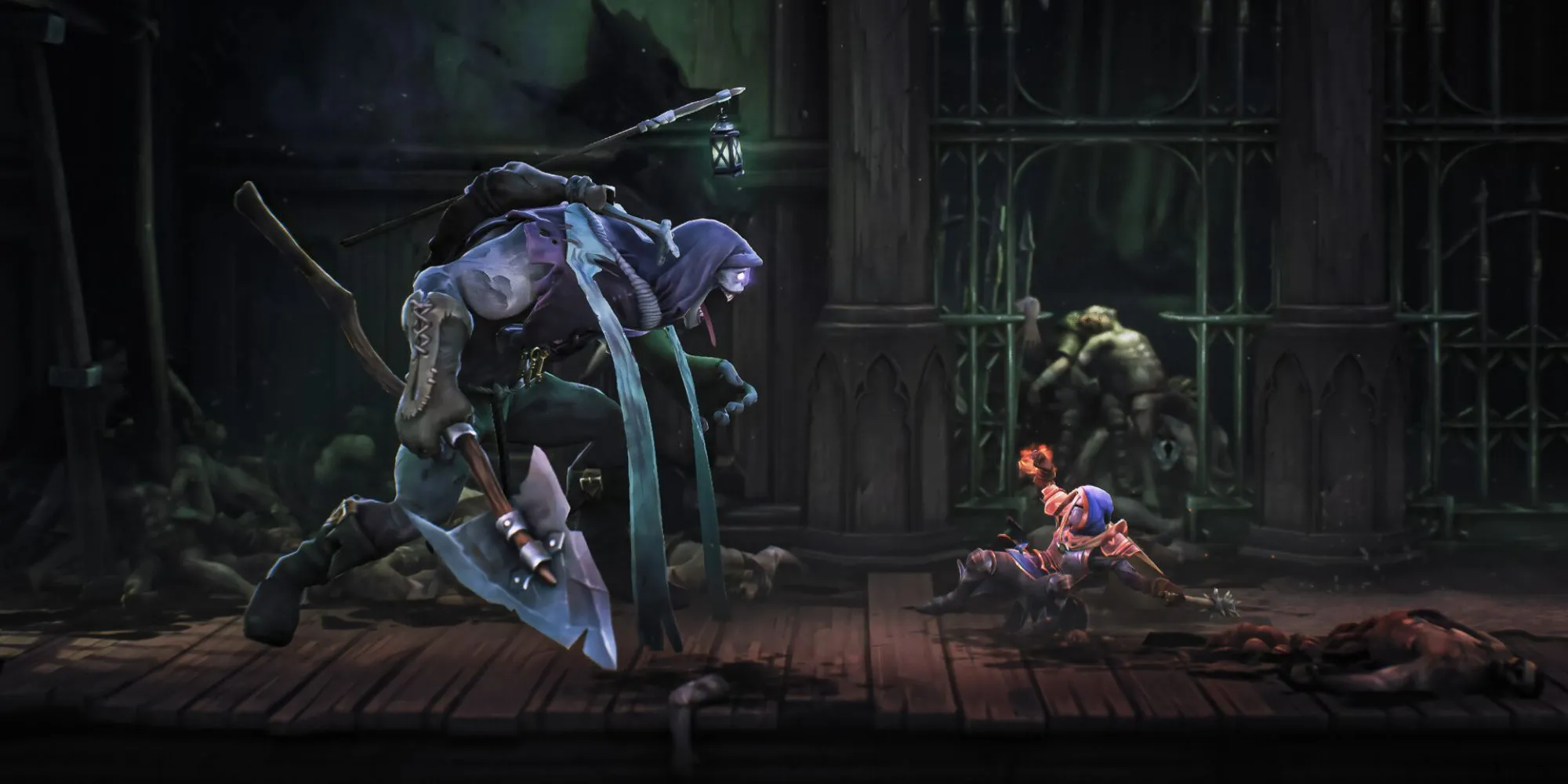 Chiến đấu với quái vật trong game Mandragora Whispers of the Witch Tree