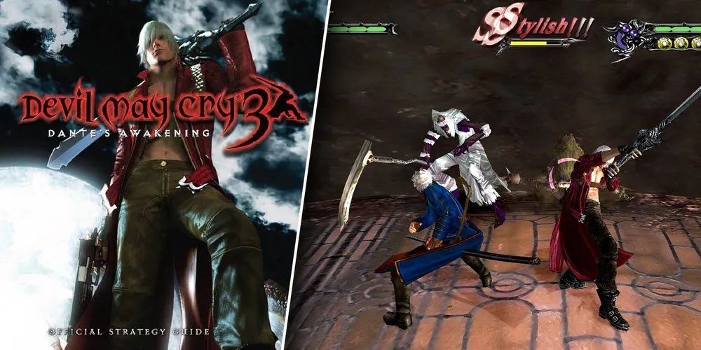 Dante trong Devil May Cry 3 thực hiện combo đẹp mắt trên PS2