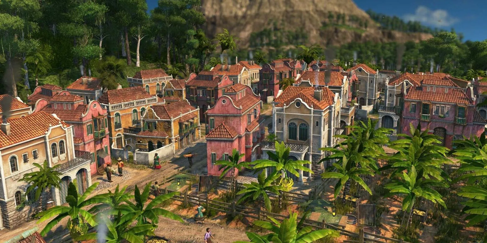 Đồn điền thuộc địa trong Anno 1800 thể hiện Tân Thế Giới