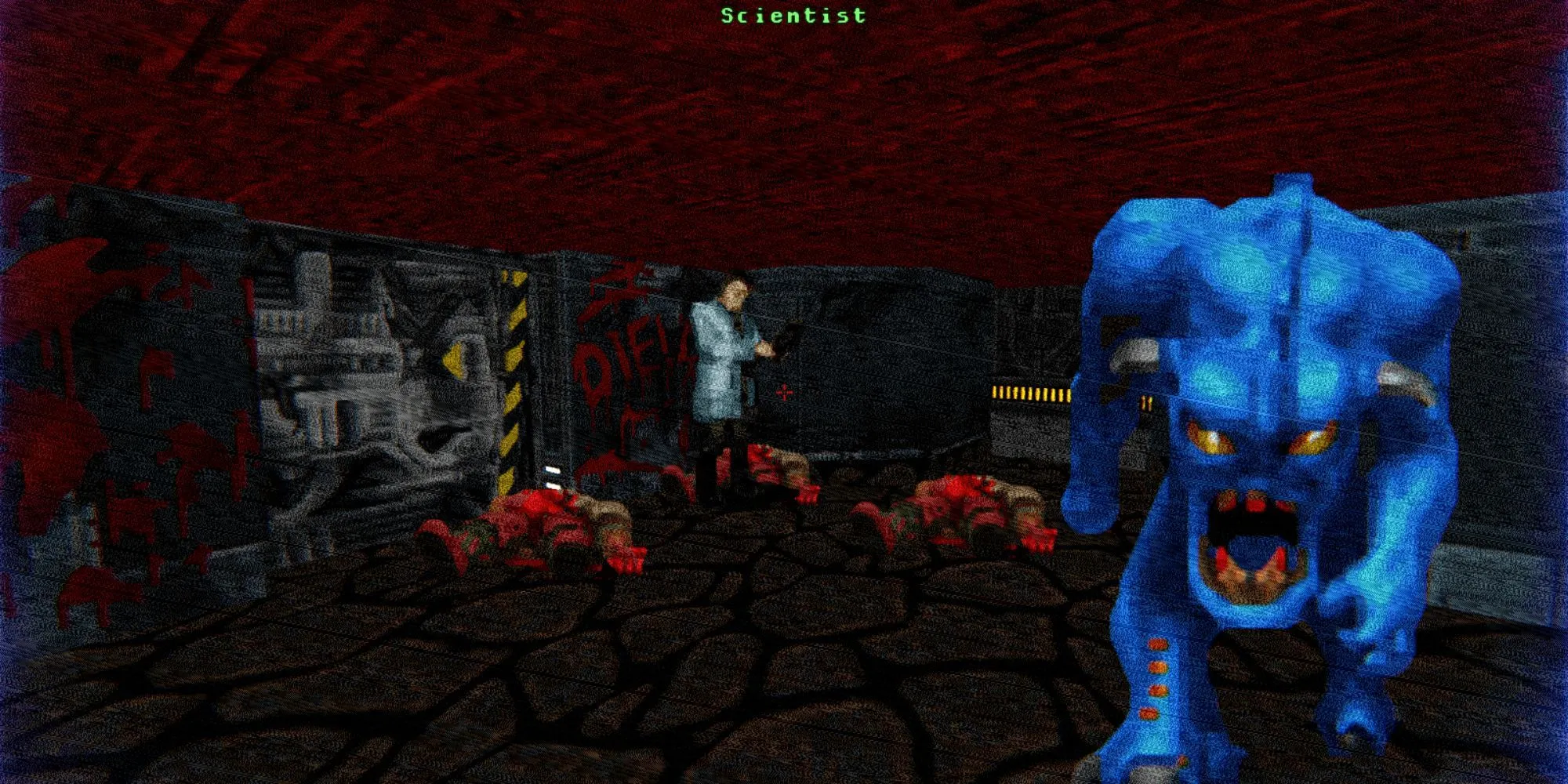 Doom RPG trên điện thoại di động cũ hiển thị giao diện theo lượt