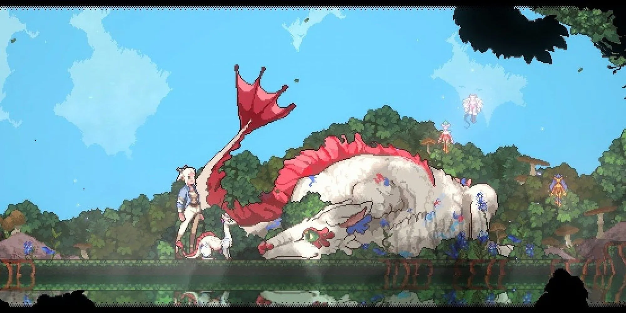Flora và Heji gặp Mẹ Rồng trong game nấu ăn kết hợp đi cảnh Magical Delicacy