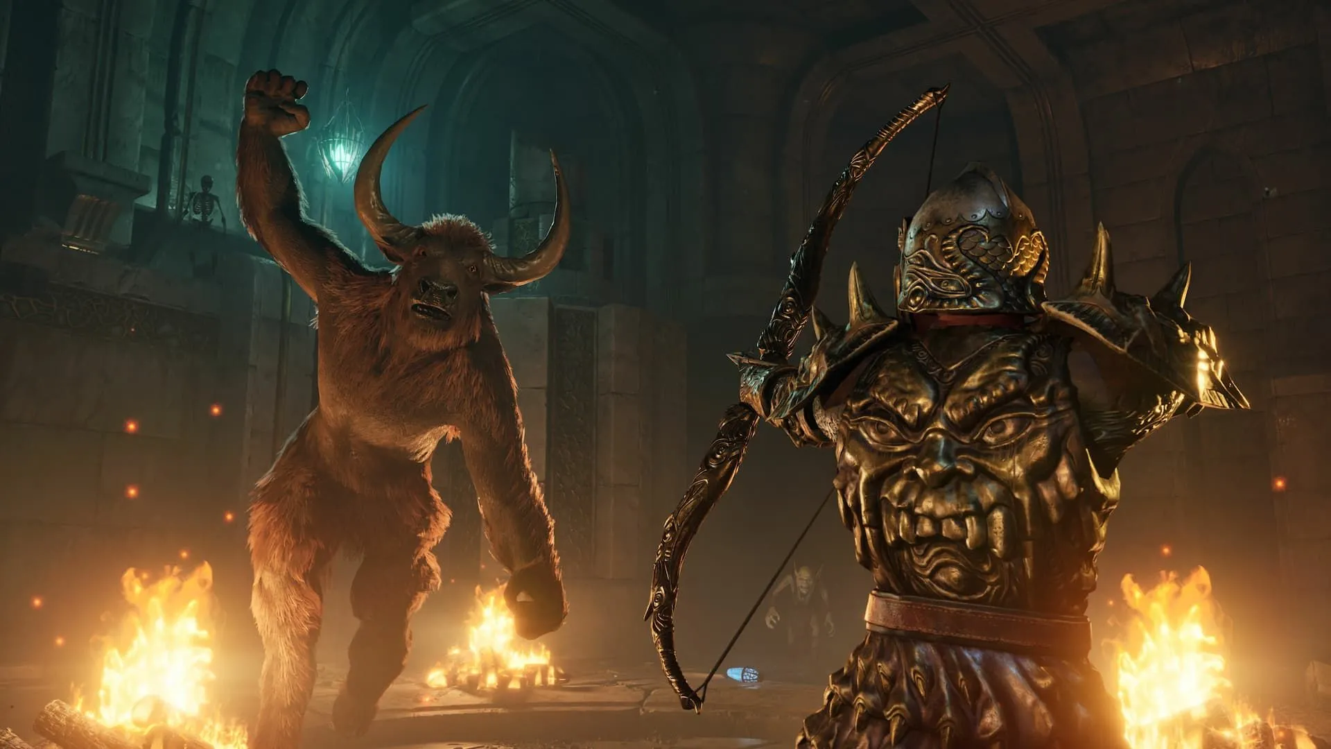 Game thủ chiến đấu với Minotaur trong The Elder Scrolls IV Oblivion Remastered