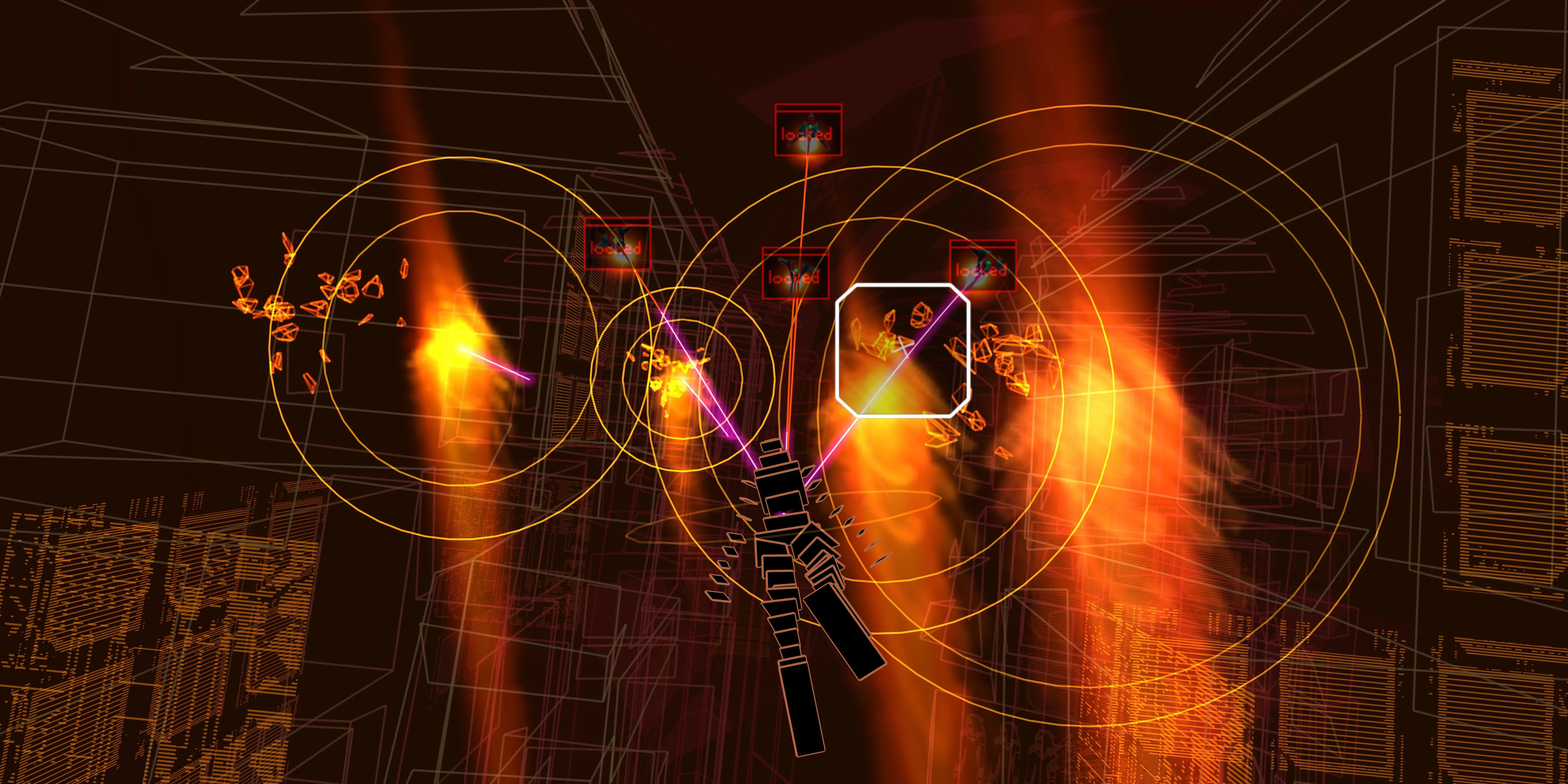 Gameplay ban tau vu tru theo nhac trong Rez Infinite