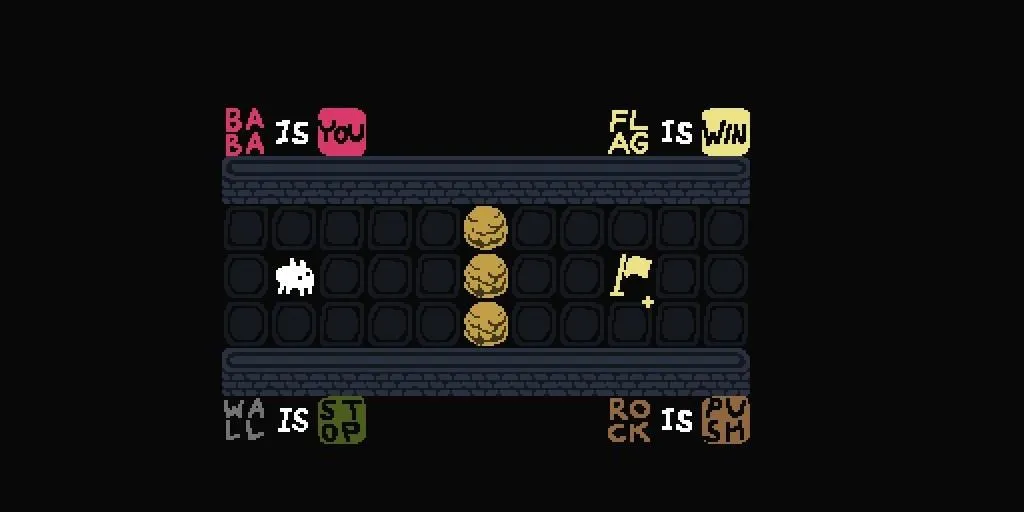 Gameplay độc đáo của Baba is You nơi người chơi thay đổi luật lệ để giải đố