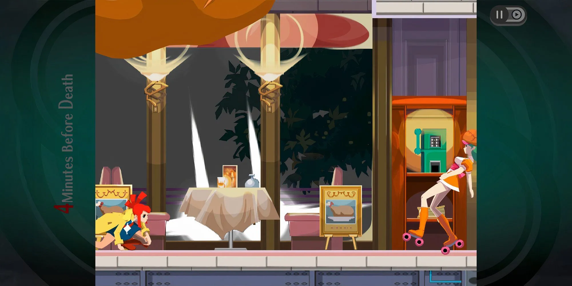 Gameplay Ghost Trick Phantom Detective - hồn ma Sissel tương tác với đồ vật để thay đổi số phận