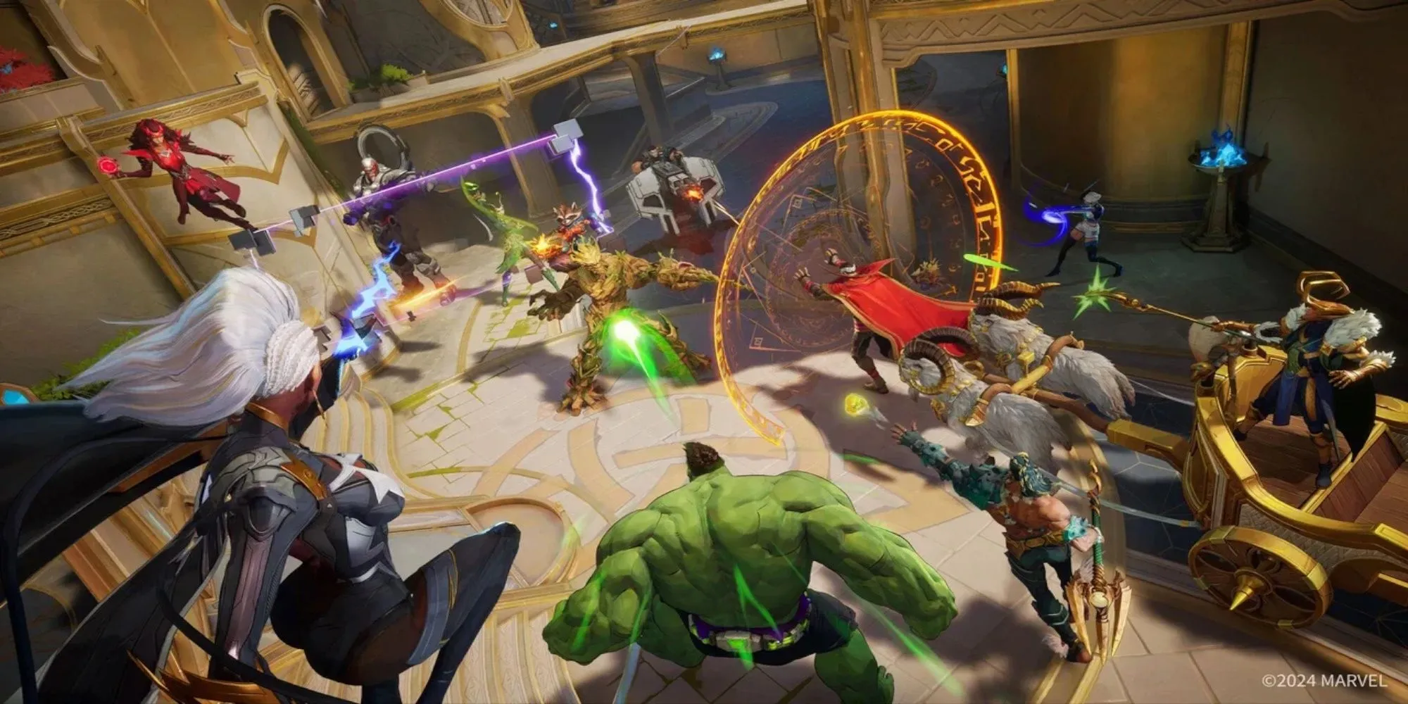 Gameplay hành động trong game bắn súng đồng đội Marvel Rivals