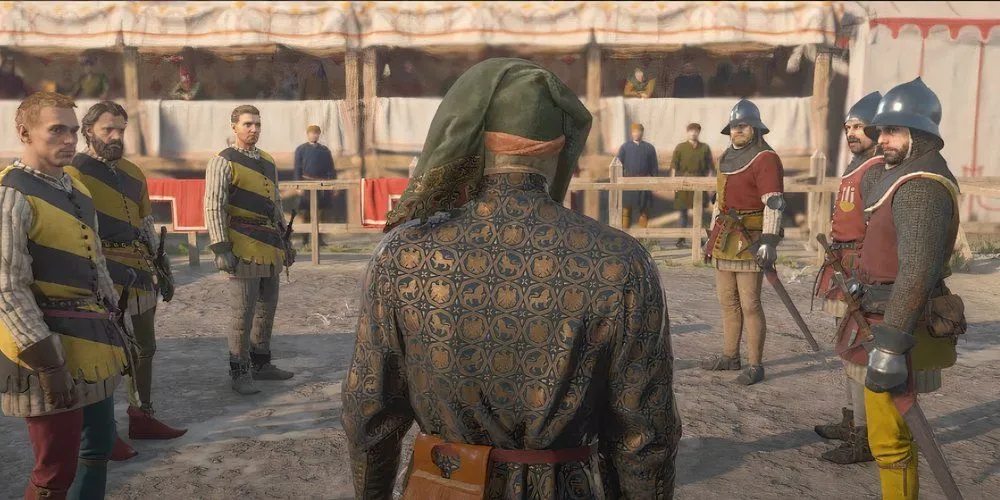 Giải đấu kiếm thuật bắt đầu tại Kuttenberg trong nhiệm vụ Ars Dimicatoria của Kingdom Come Deliverance 2