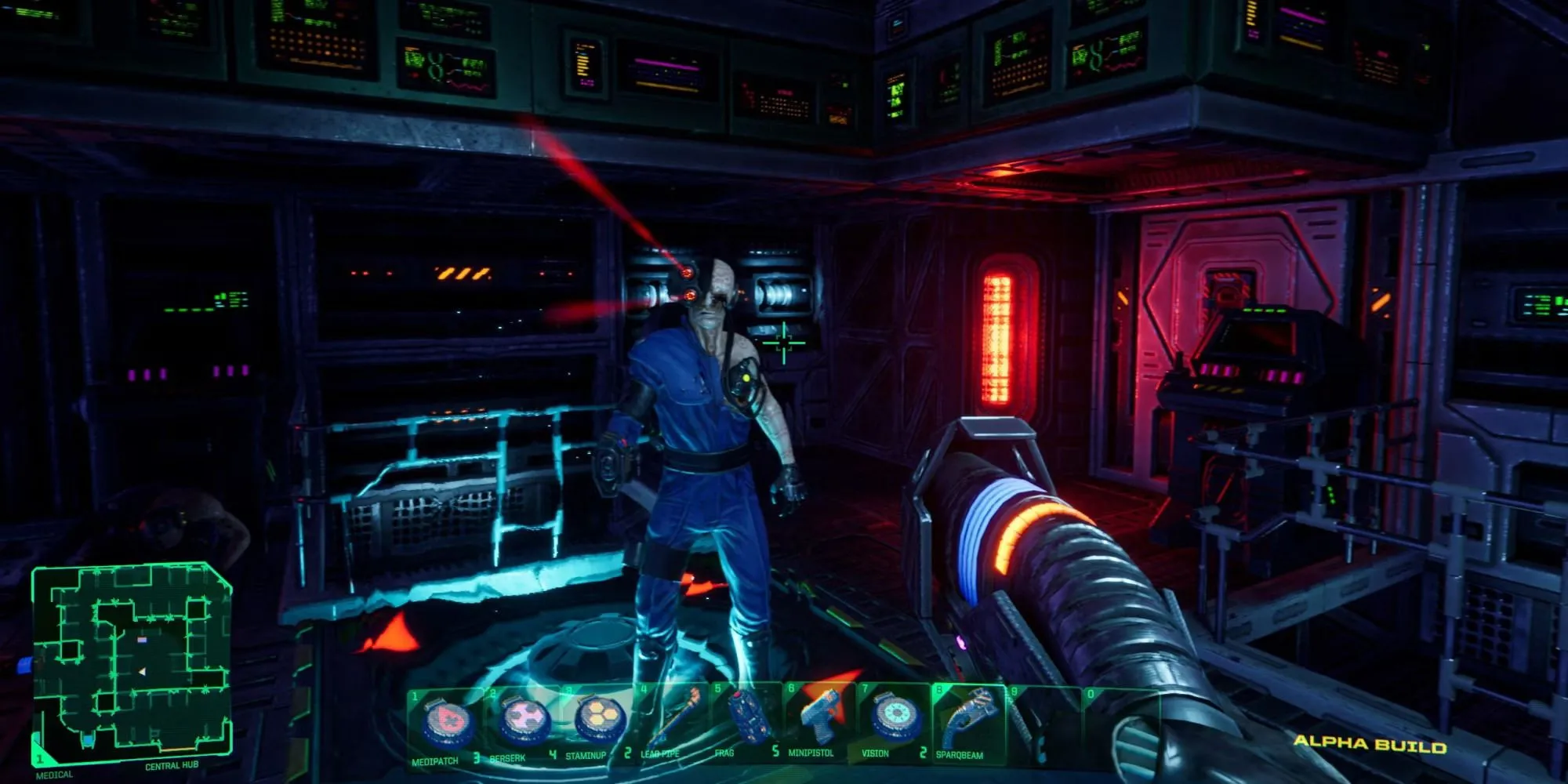 Giao diện game System Shock Remake với hình ảnh trạm Citadel Station