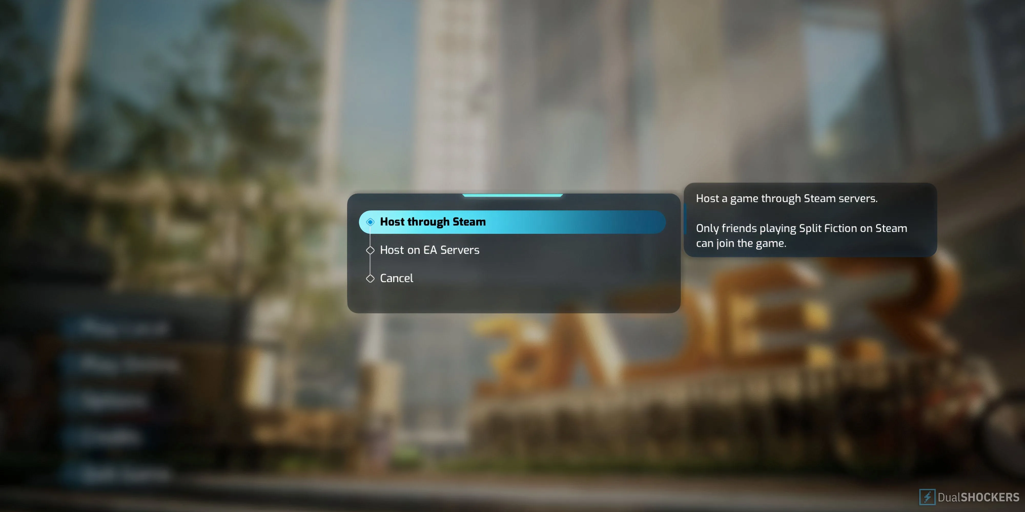 Giao diện mời bạn bè chơi Split Fiction qua Steam server