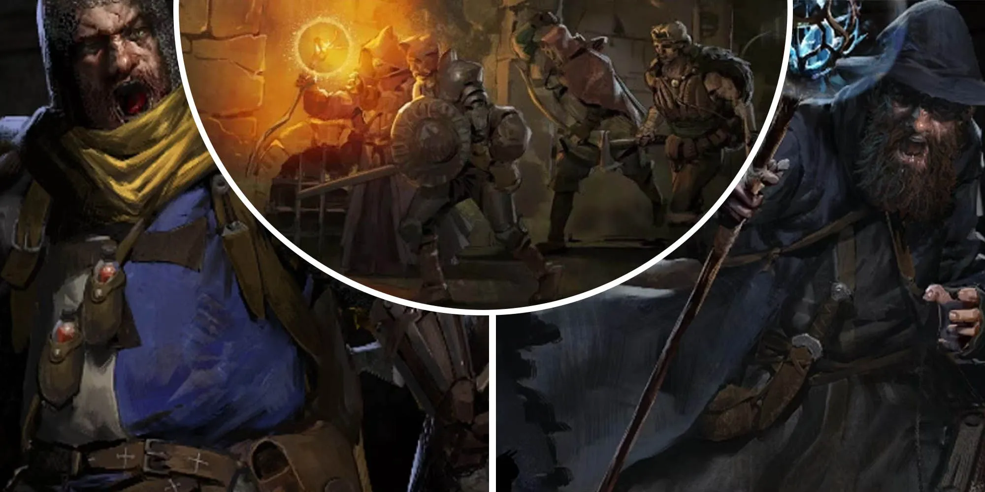Hai class nhân vật Cleric và Wizard trong Dark and Darker chuẩn bị cho trận chiến.