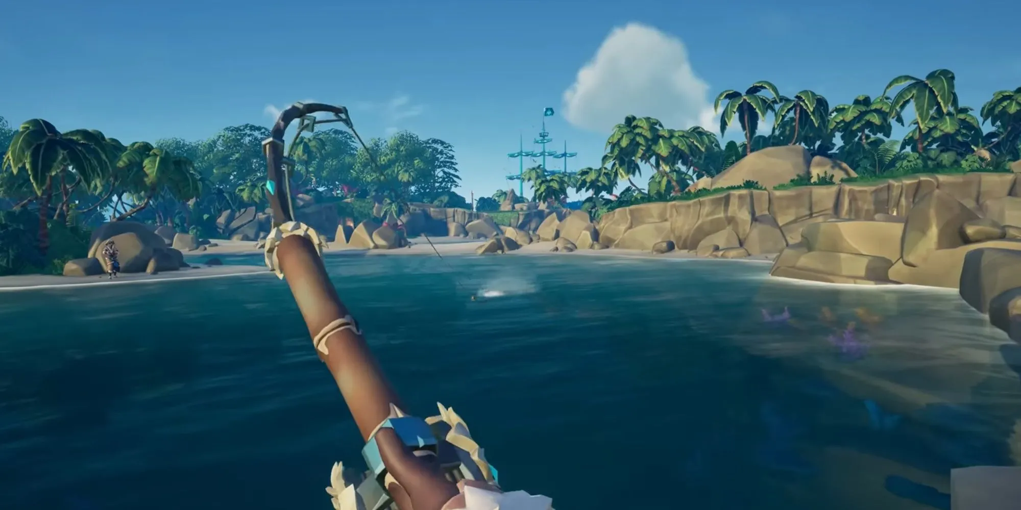 Hoạt động câu cá thư giãn trên biển trong game phiêu lưu cướp biển Sea of Thieves
