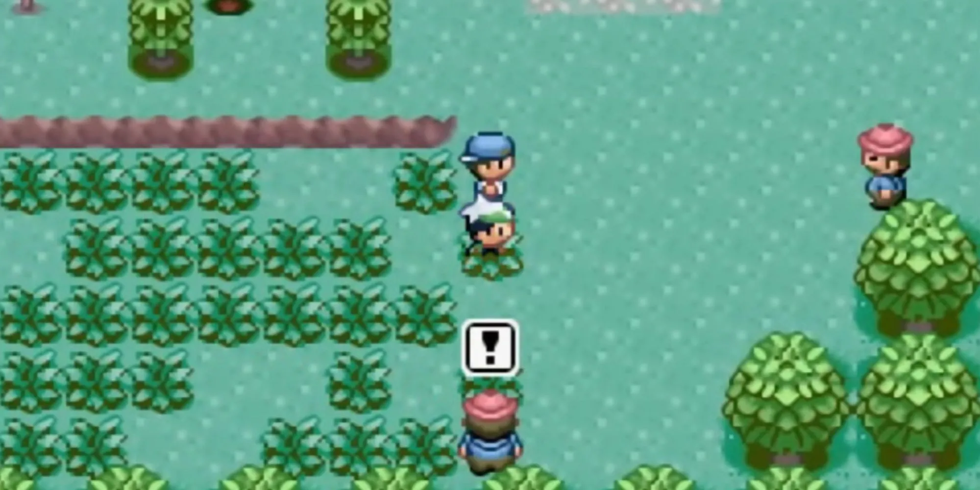 Huấn luyện viên Pokémon đối đầu trong trận đấu đôi ở Pokémon Emerald GBA