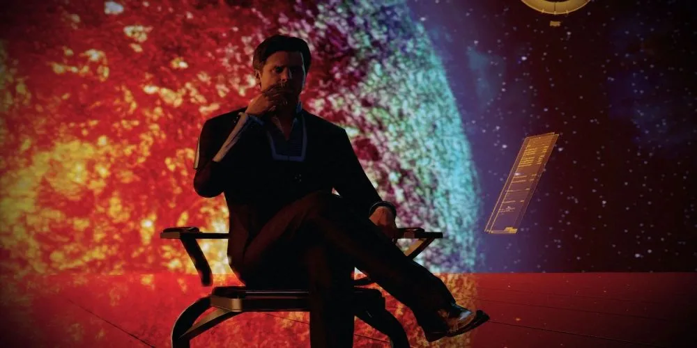 Illusive Man ngồi trong văn phòng đầy bí ẩn trong Mass Effect