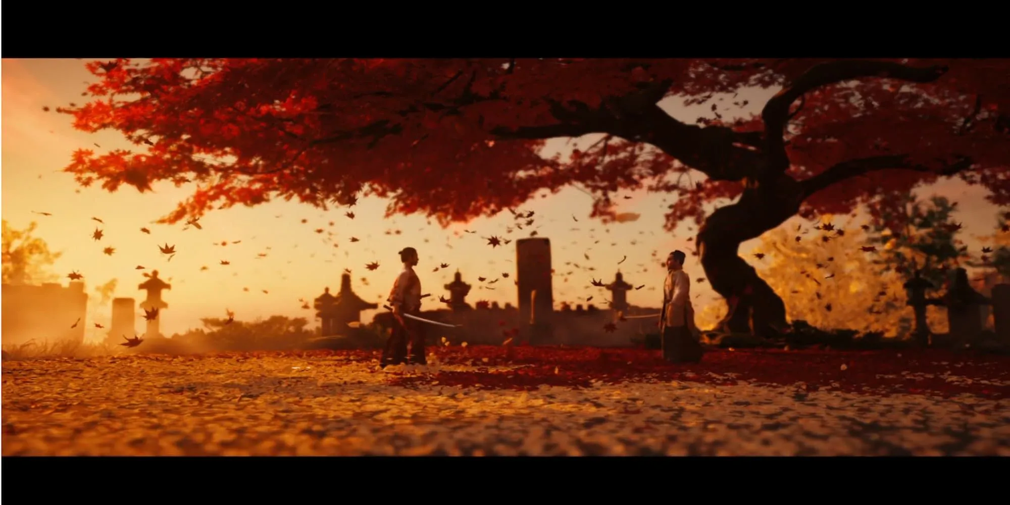 Jin Sakai đối đầu với Lãnh chúa Shimura trong trận quyết đấu cuối cùng Ghost of Tsushima