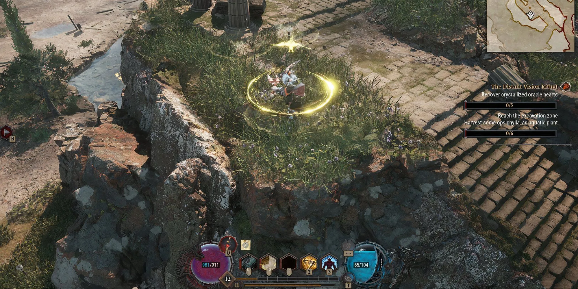 Kỹ năng Savage Whirlwind trong Dragonkin: The Banished phát sáng hiệu ứng điện sau khi Symbiosis được kích hoạt