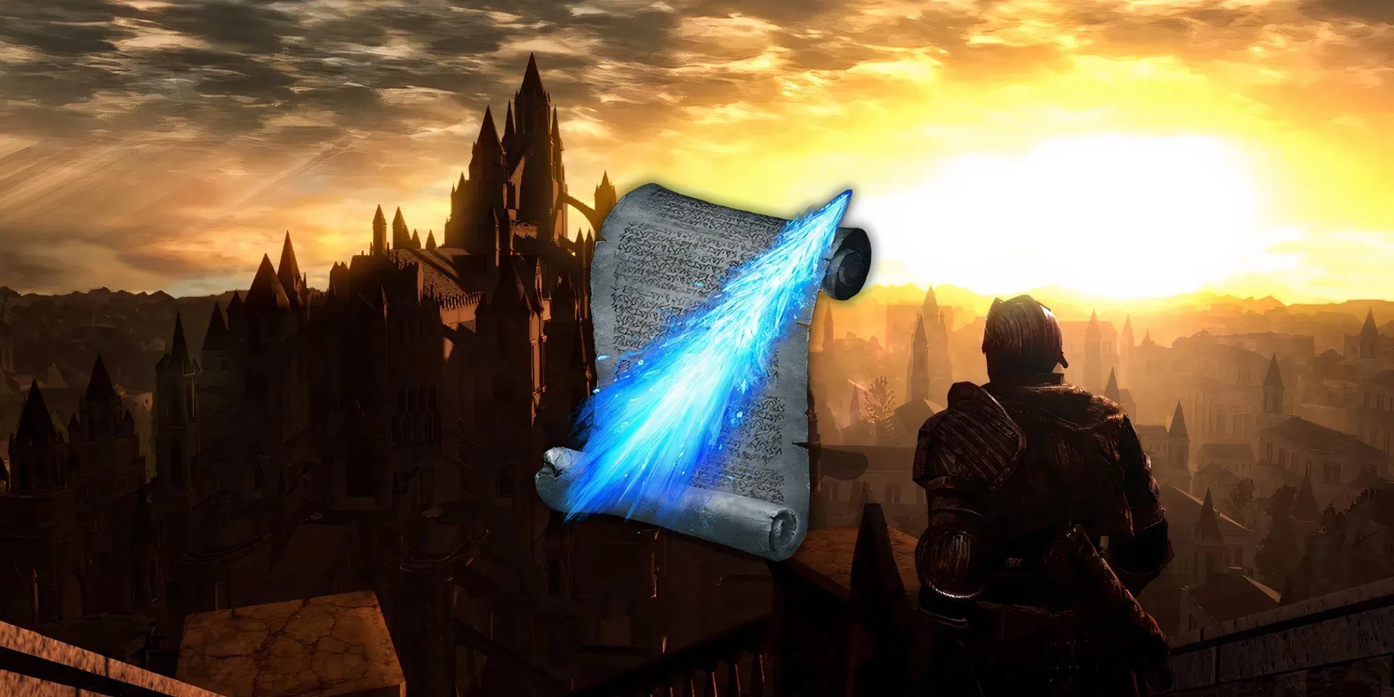Linh hồn thương pha lê sắc bén bay về phía mục tiêu trong Dark Souls