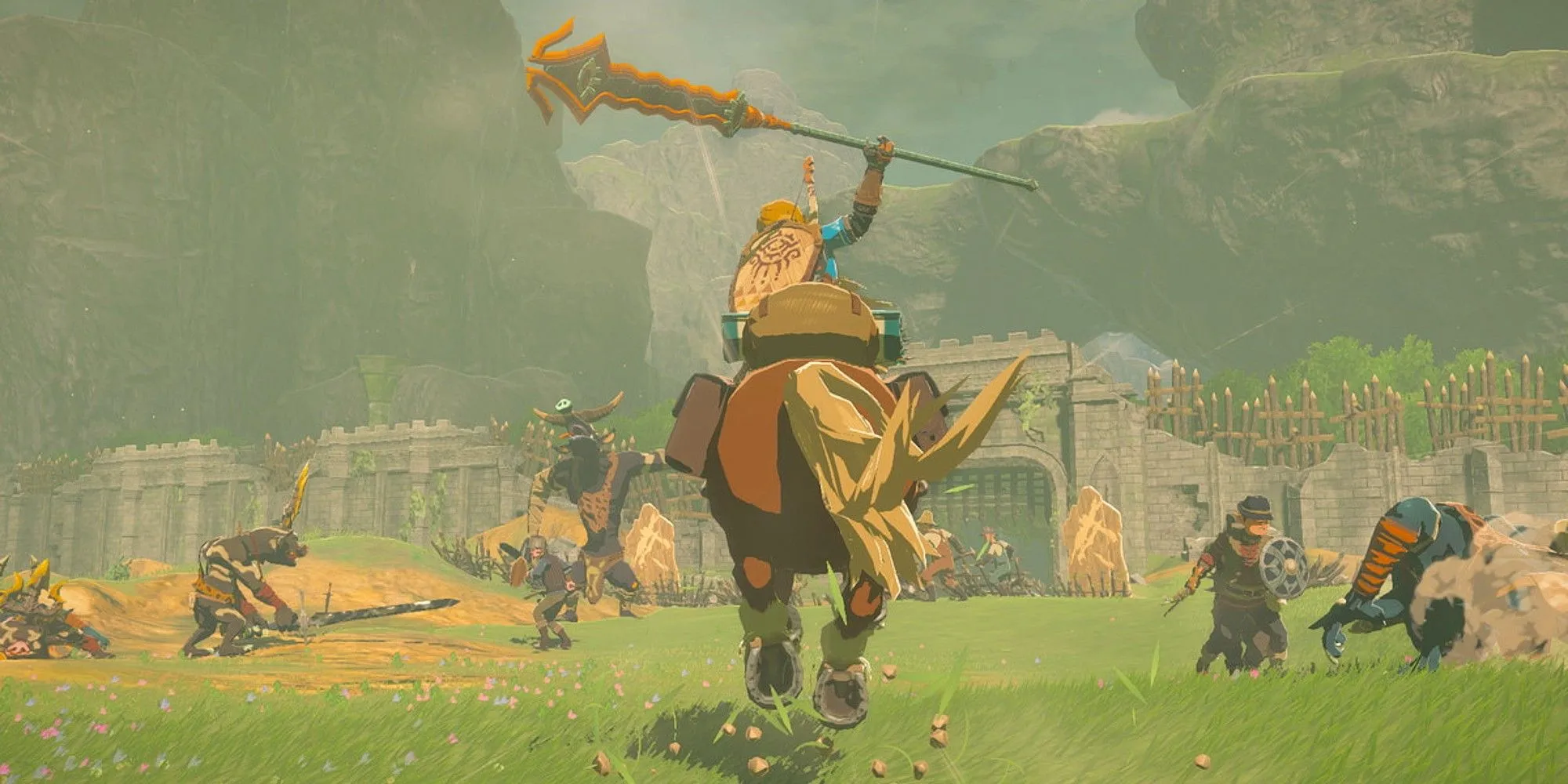 Link cưỡi ngựa khám phá thế giới rộng lớn trong The Legend of Zelda: Tears of the Kingdom