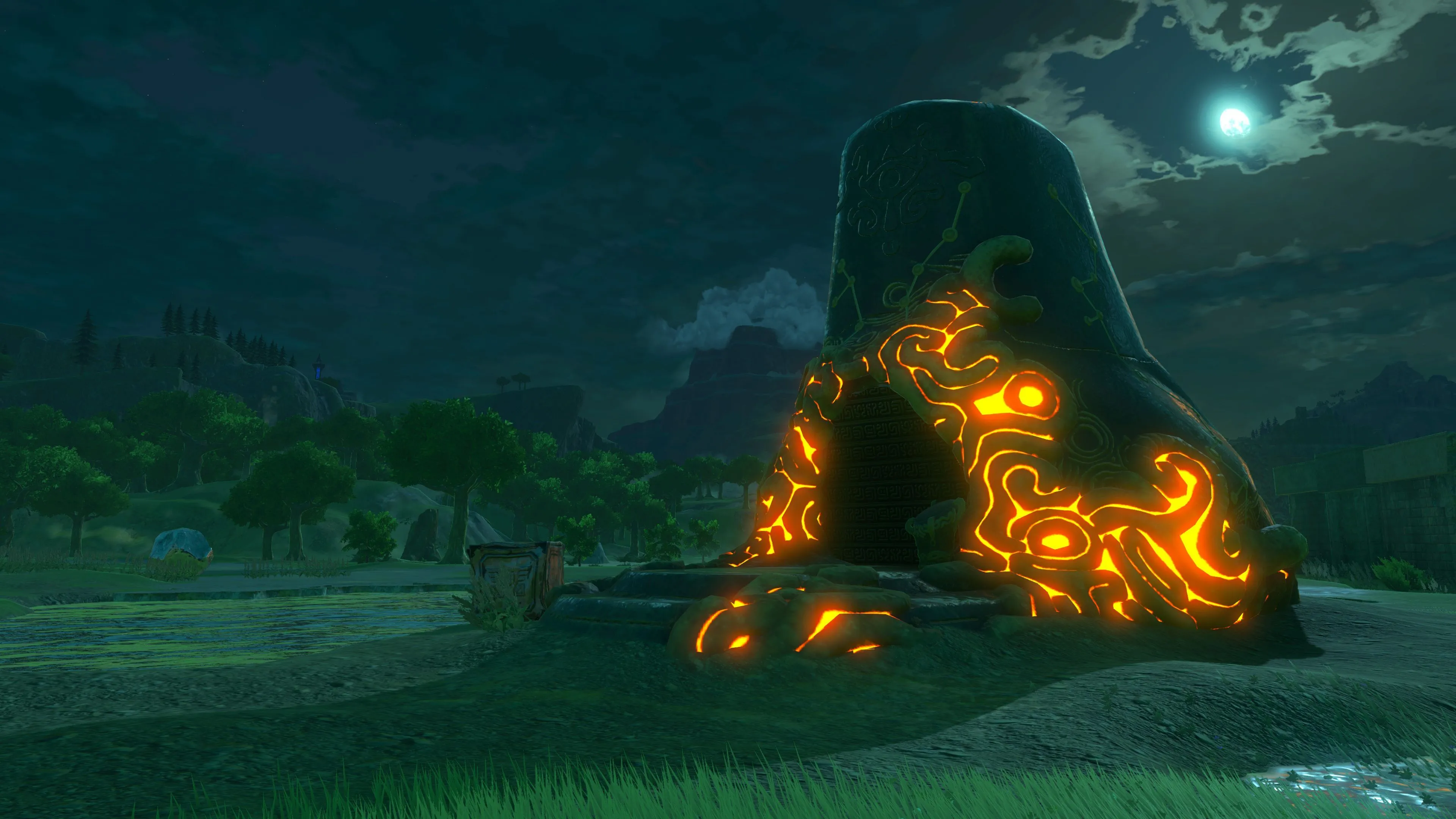Link nhìn ra vùng đất Hyrule rộng lớn trong The Legend of Zelda: Breath of the Wild