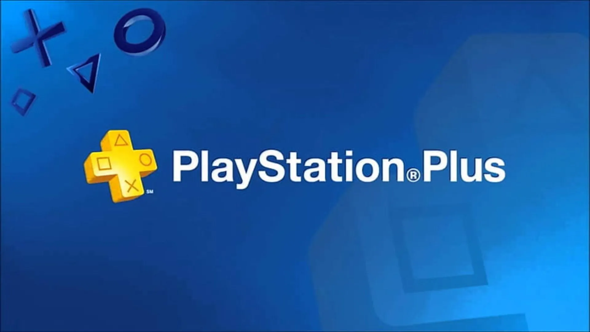 Logo PlayStation Plus cùng hình ảnh các nhân vật game nổi tiếng minh họa cho dịch vụ
