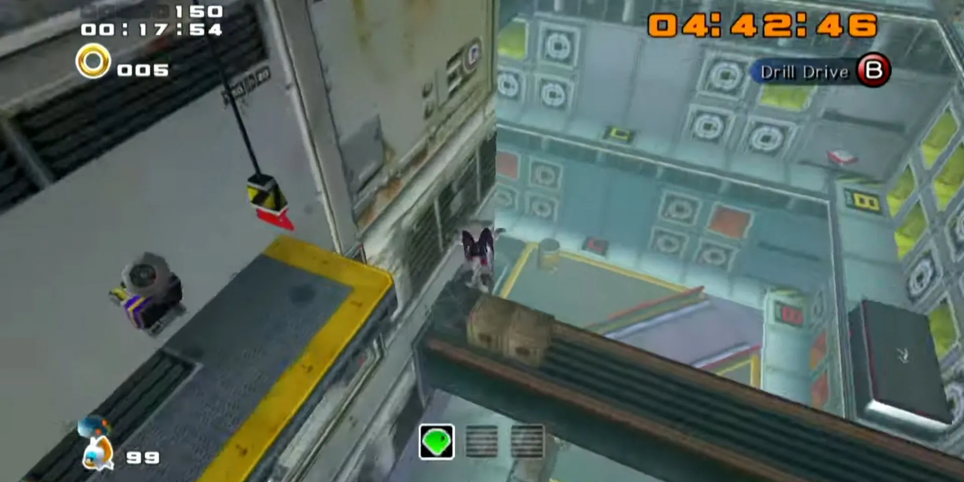 Màn chơi Security Hall trong Sonic Adventure 2 với nhân vật Rouge the Bat
