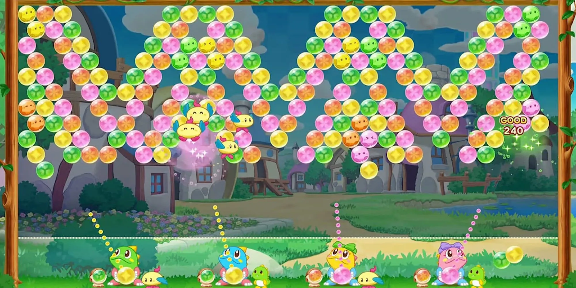 Màn chơi số 8 trong Puzzle Bobble Everybubble với các nhân vật dễ thương