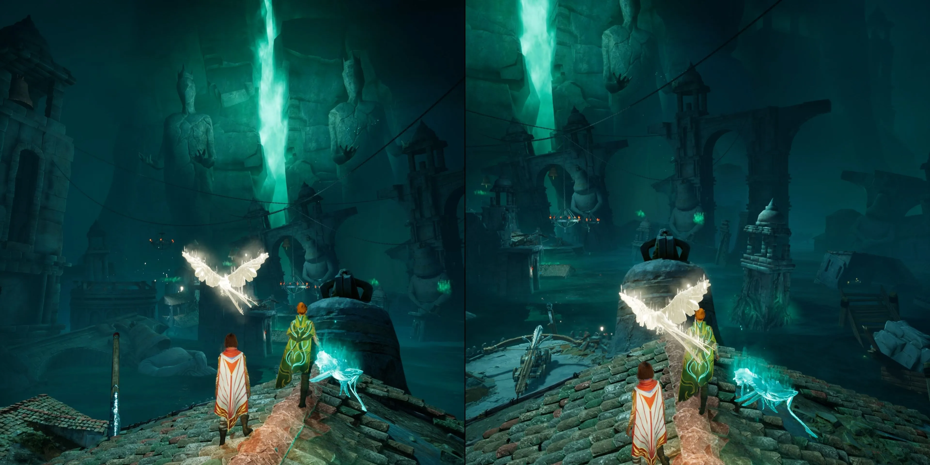 Màn chơi The Hollow trong Split Fiction với không gian hang động huyền ảo