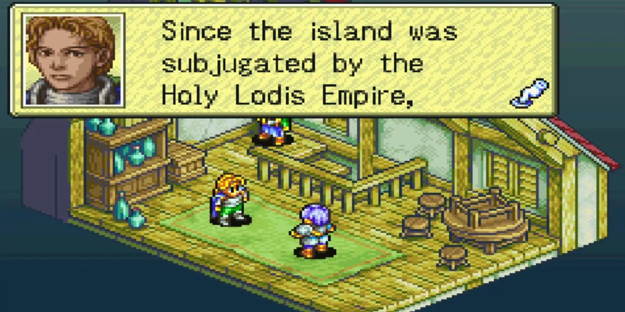 Một cảnh cắt truyện đậm chất chính trị trong Tactics Ogre The Knight of Lodis