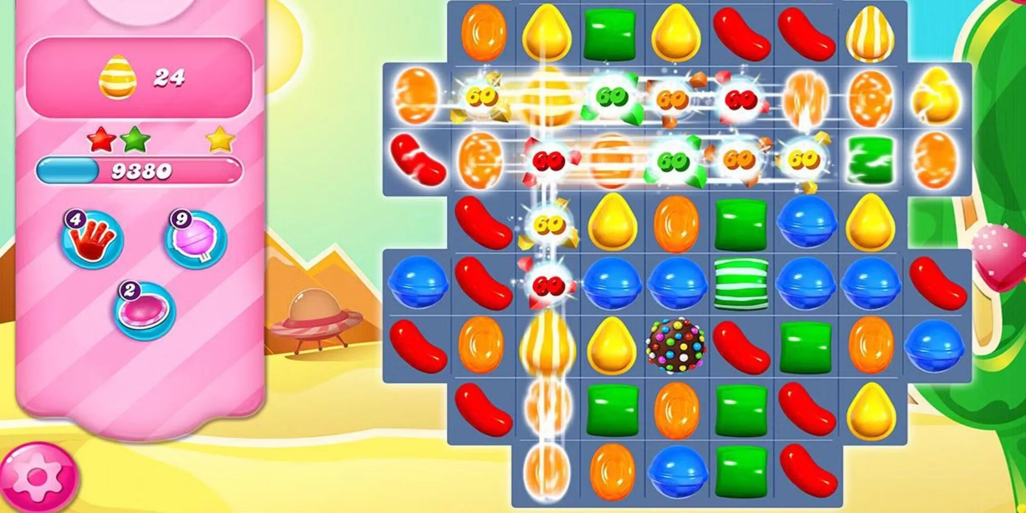 Một nước đi đặc biệt trong game Candy Crush Saga với hàng ngàn màn chơi thử thách trí tuệ