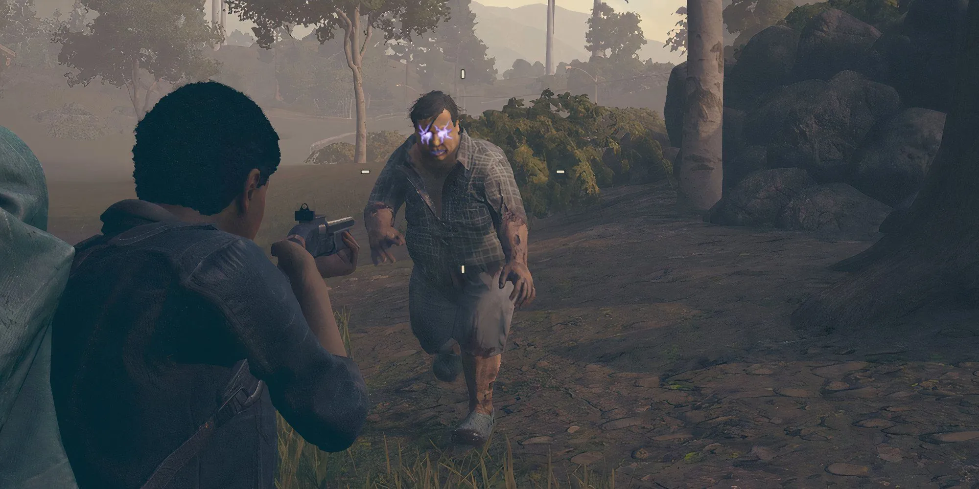 Một thây ma đang tiến lại gần trong game sinh tồn zombie State of Decay 2