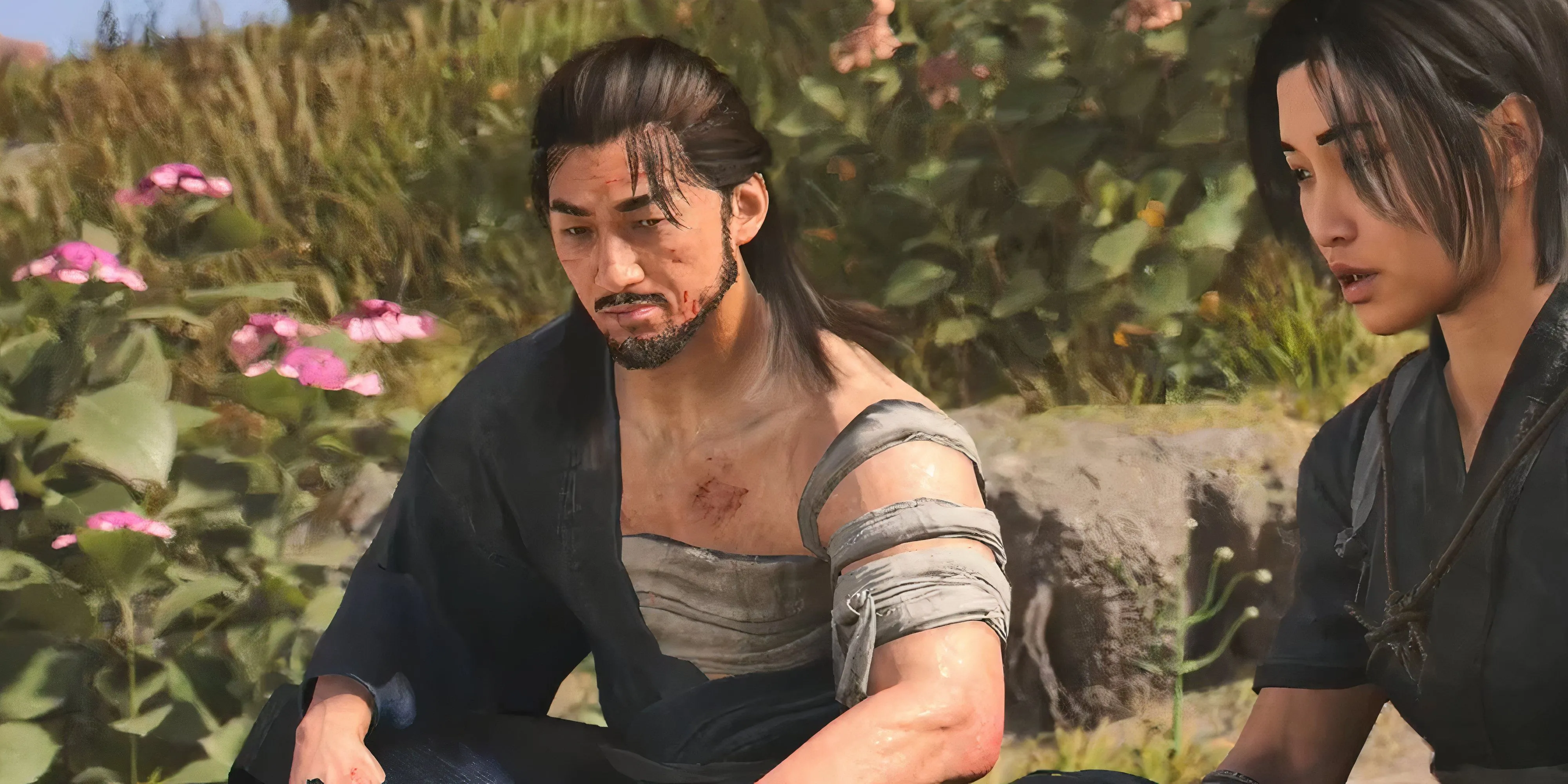 Naoe và Koshiro trong Assassin's Creed Shadows