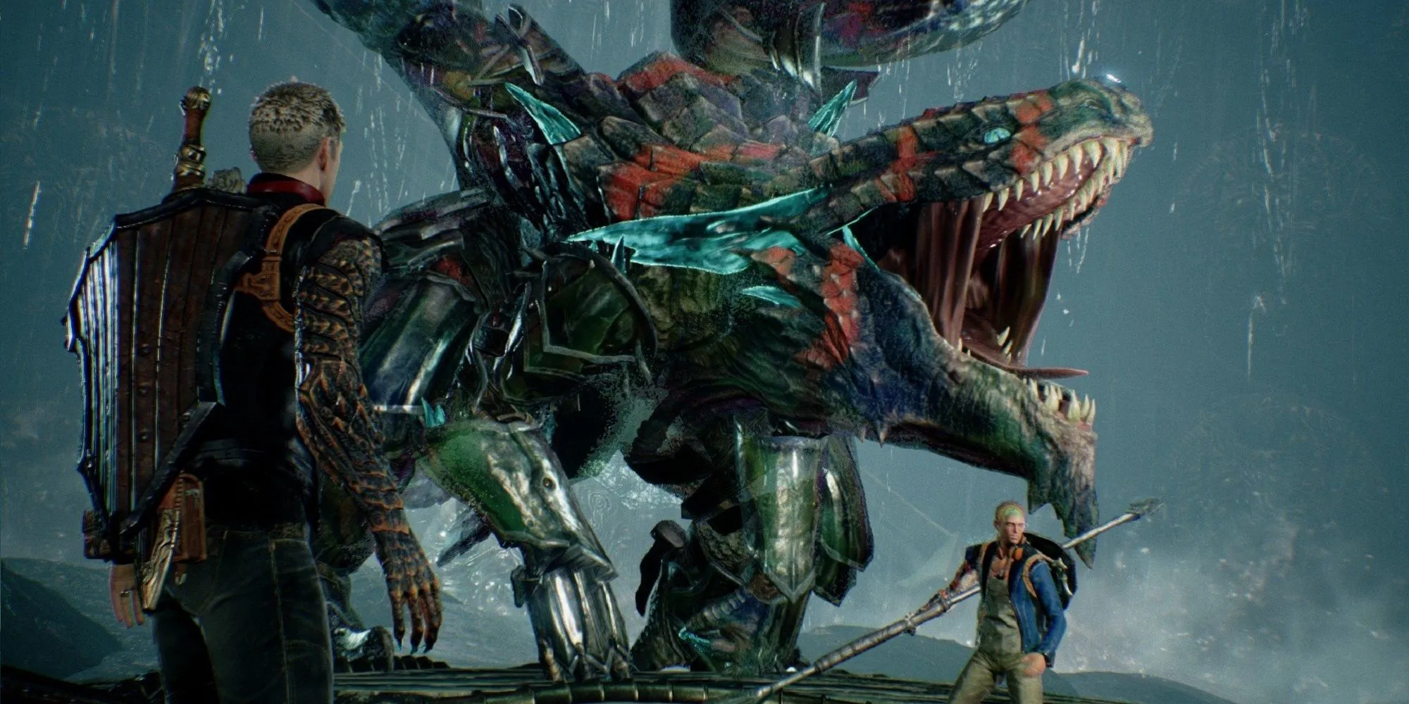 Nhân vật chính Drew cưỡi rồng Thuban trong Scalebound, tựa game độc quyền Xbox từng bị hủy bỏ
