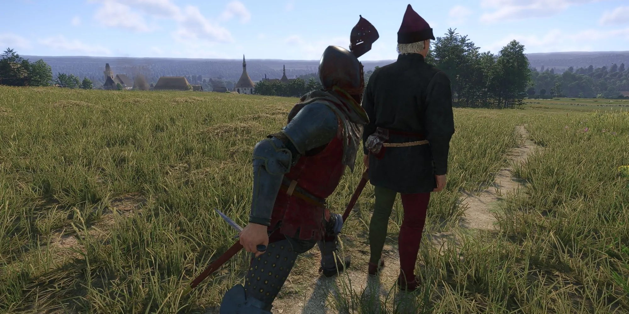 Nhân vật Henry trong Kingdom Come Deliverance 2 dùng Dao Găm để ám sát kẻ địch từ phía sau