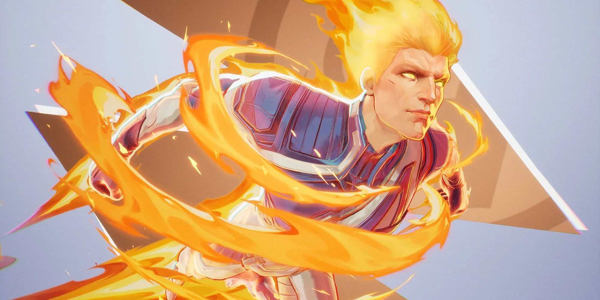 Nhân vật Human Torch trong game Marvel Rivals chuẩn bị tung chiêu thức