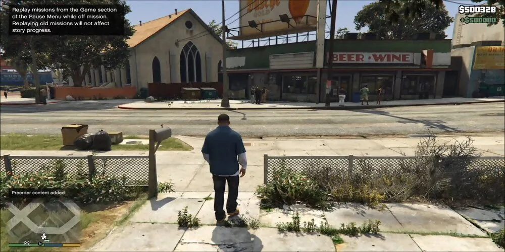 Nhân vật lái xe gây náo loạn trên đường phố Los Santos GTA V