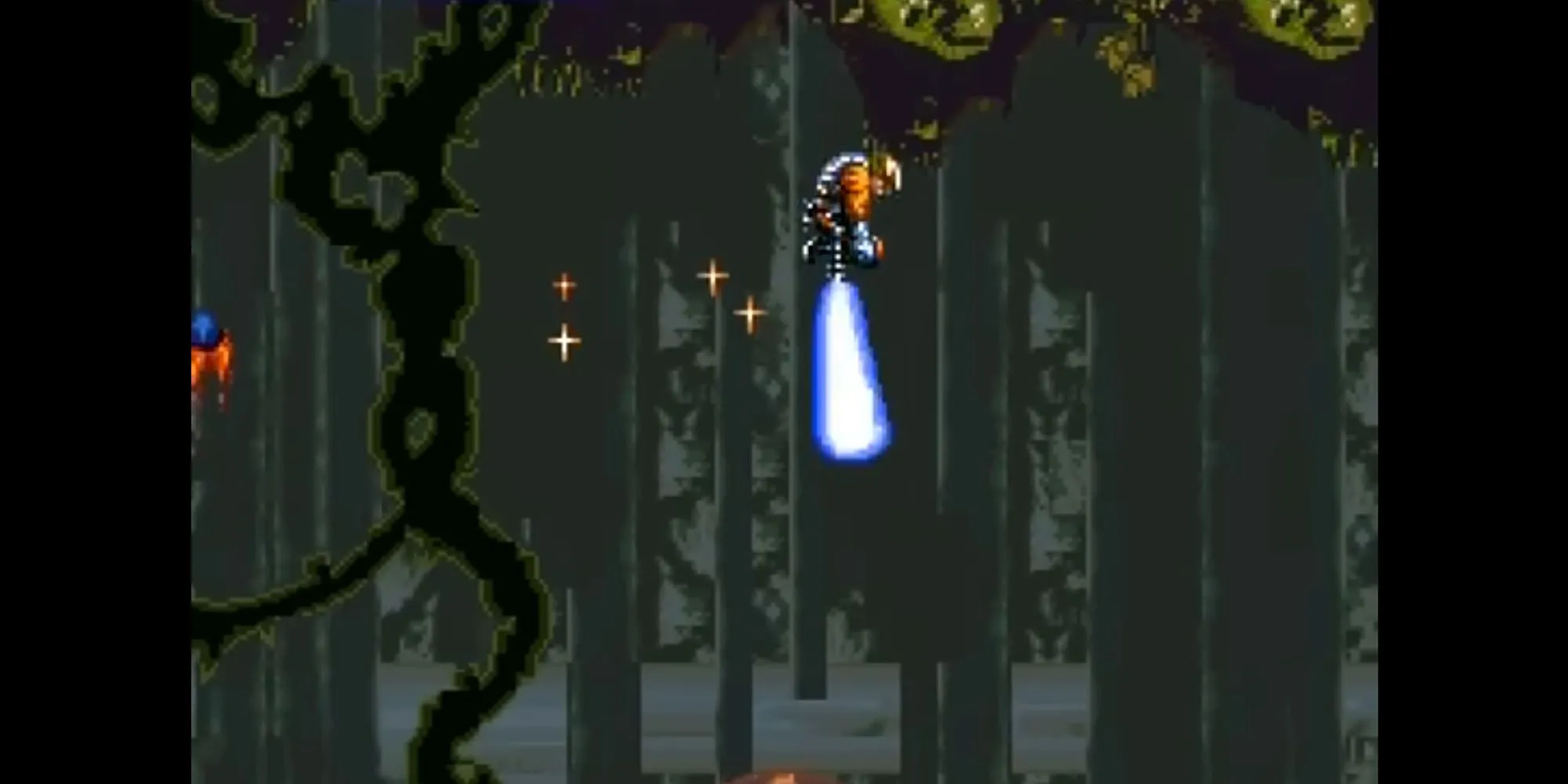 Nhân vật Luke Skywalker chiến đấu trong môi trường tuyết của game Super Star Wars: The Empire Strikes Back trên SNES