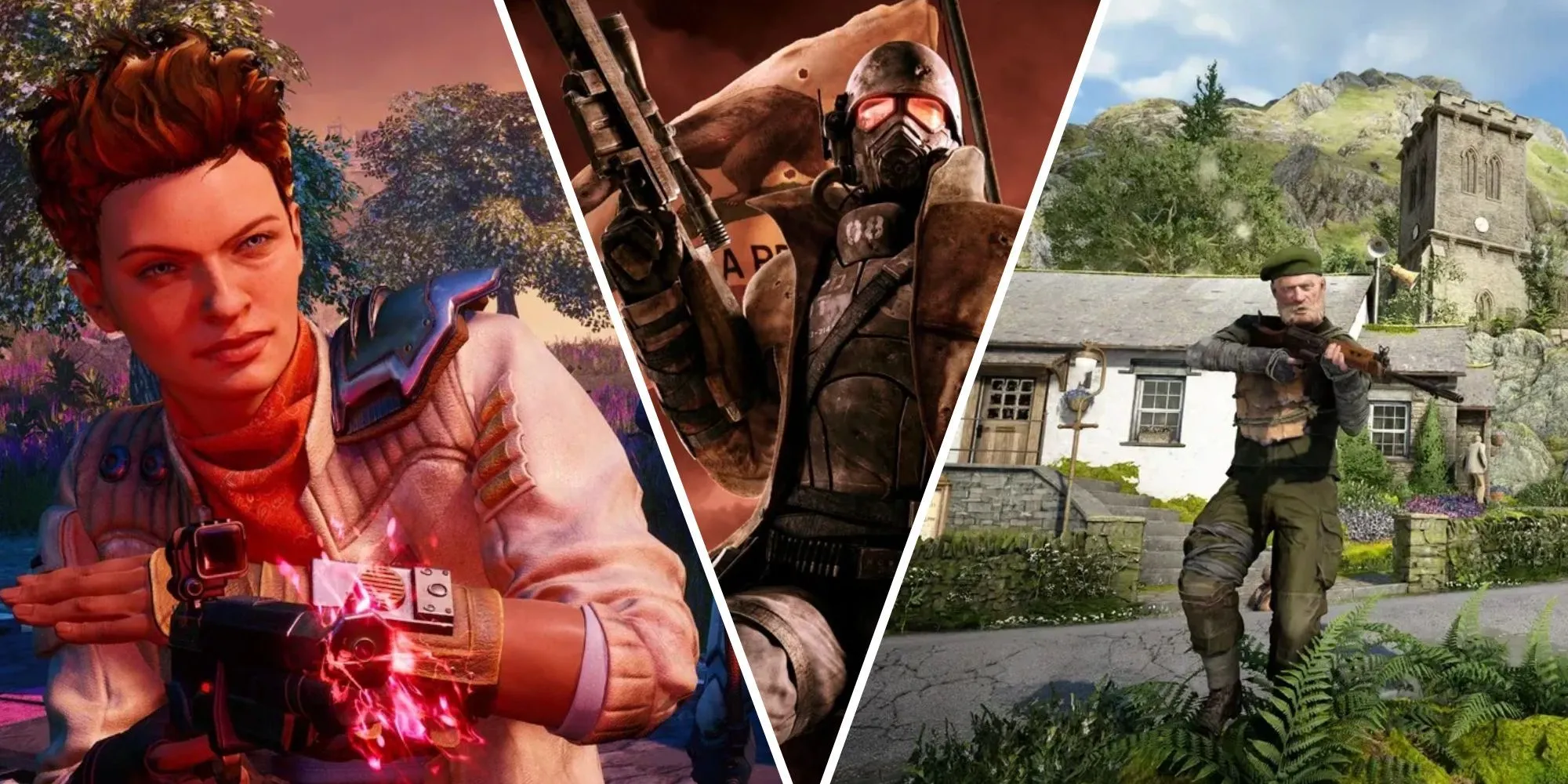 Nhân vật NCR Ranger mang tính biểu tượng của Fallout: New Vegas trong bộ giáp đặc trưng