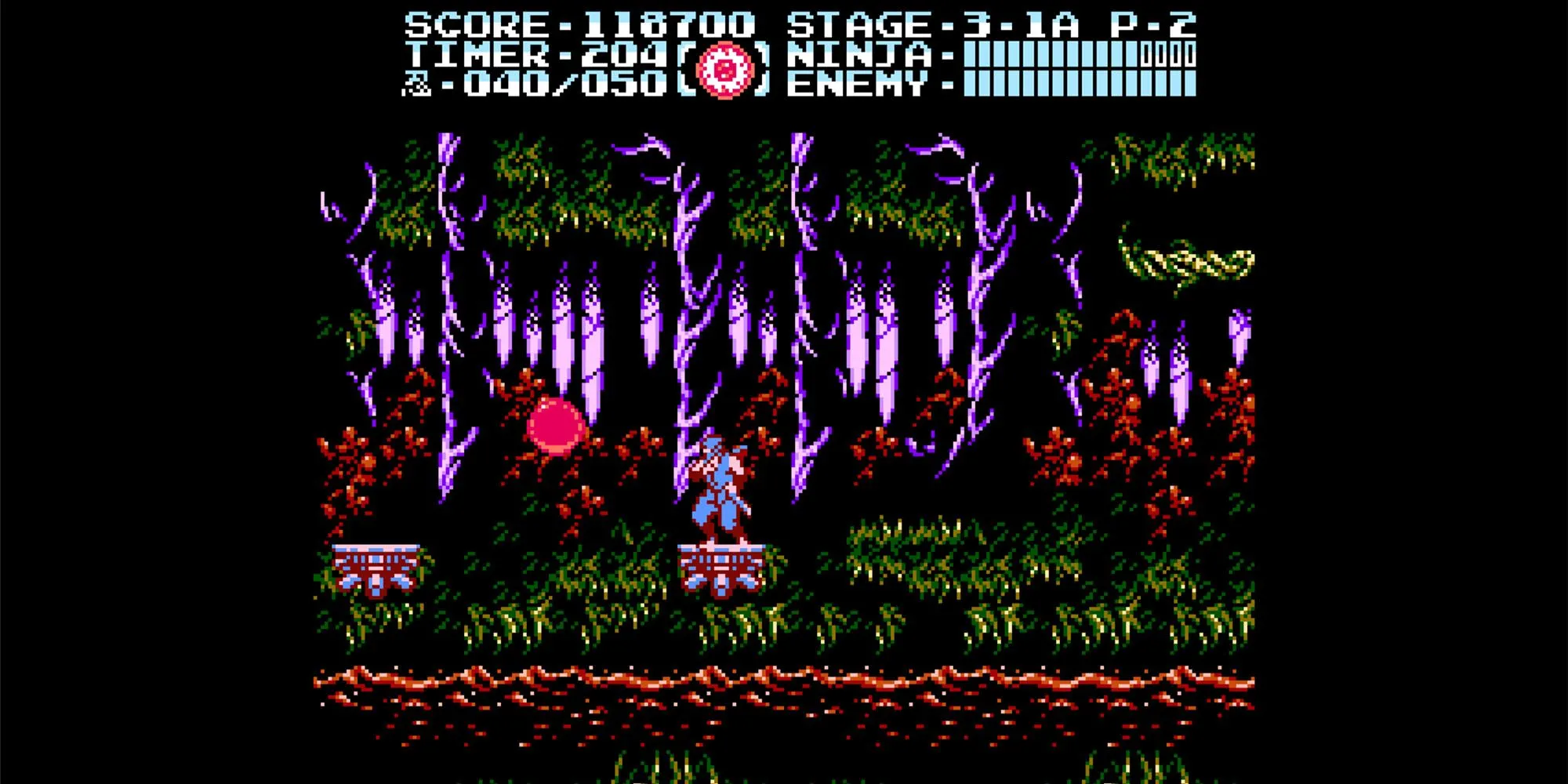 Nhân vật Ryu Hayabusa trong game Ninja Gaiden III: The Ancient Ship of Doom đang chiến đấu