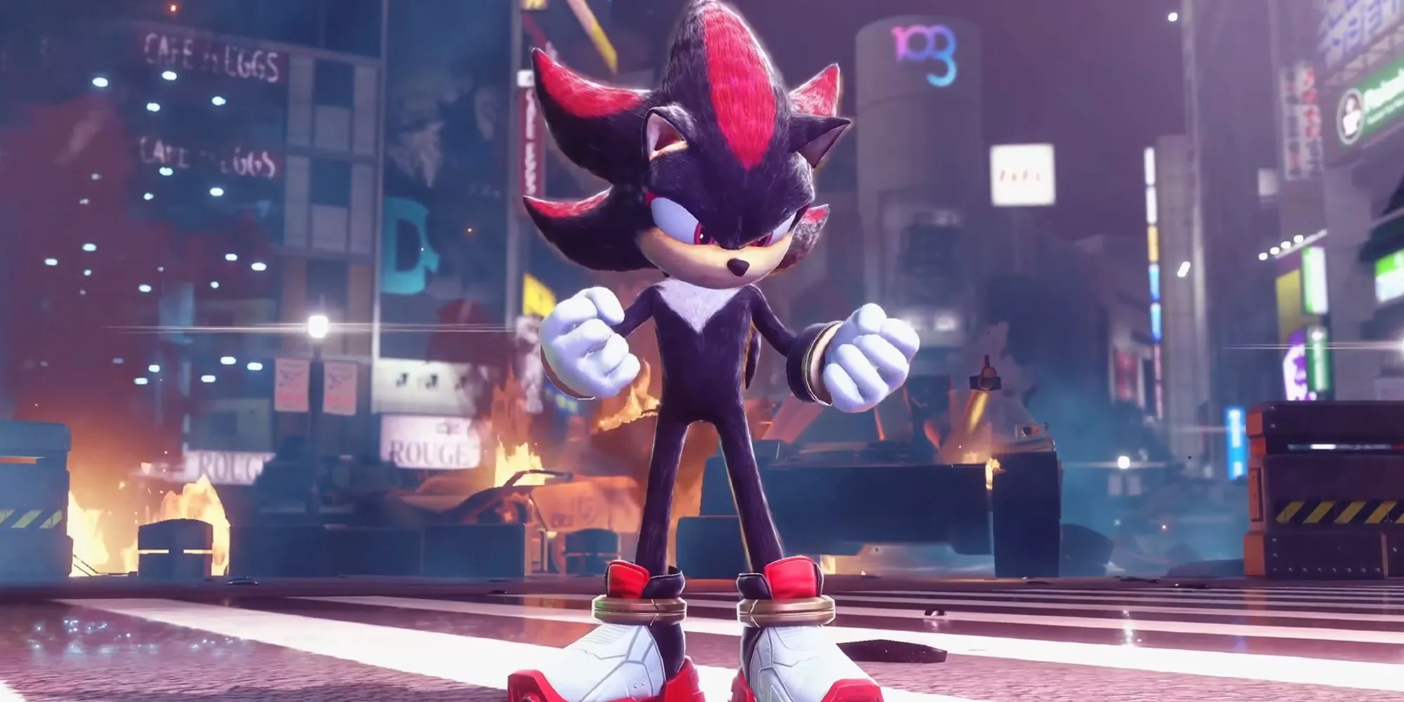 Nhân vật Shadow the Hedgehog với vẻ ngoài gai góc trong game riêng