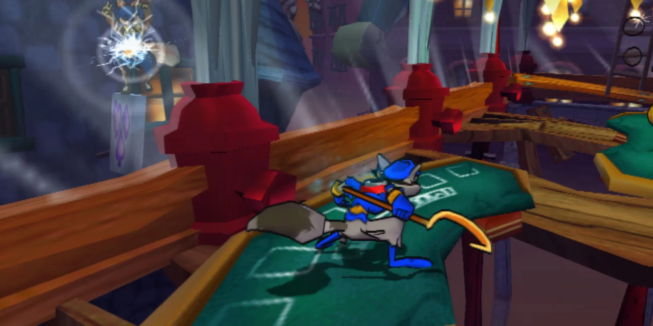 Nhân vật Sly Cooper trong game Sly Cooper and the Thievius Raccoonus đồ họa hoạt hình