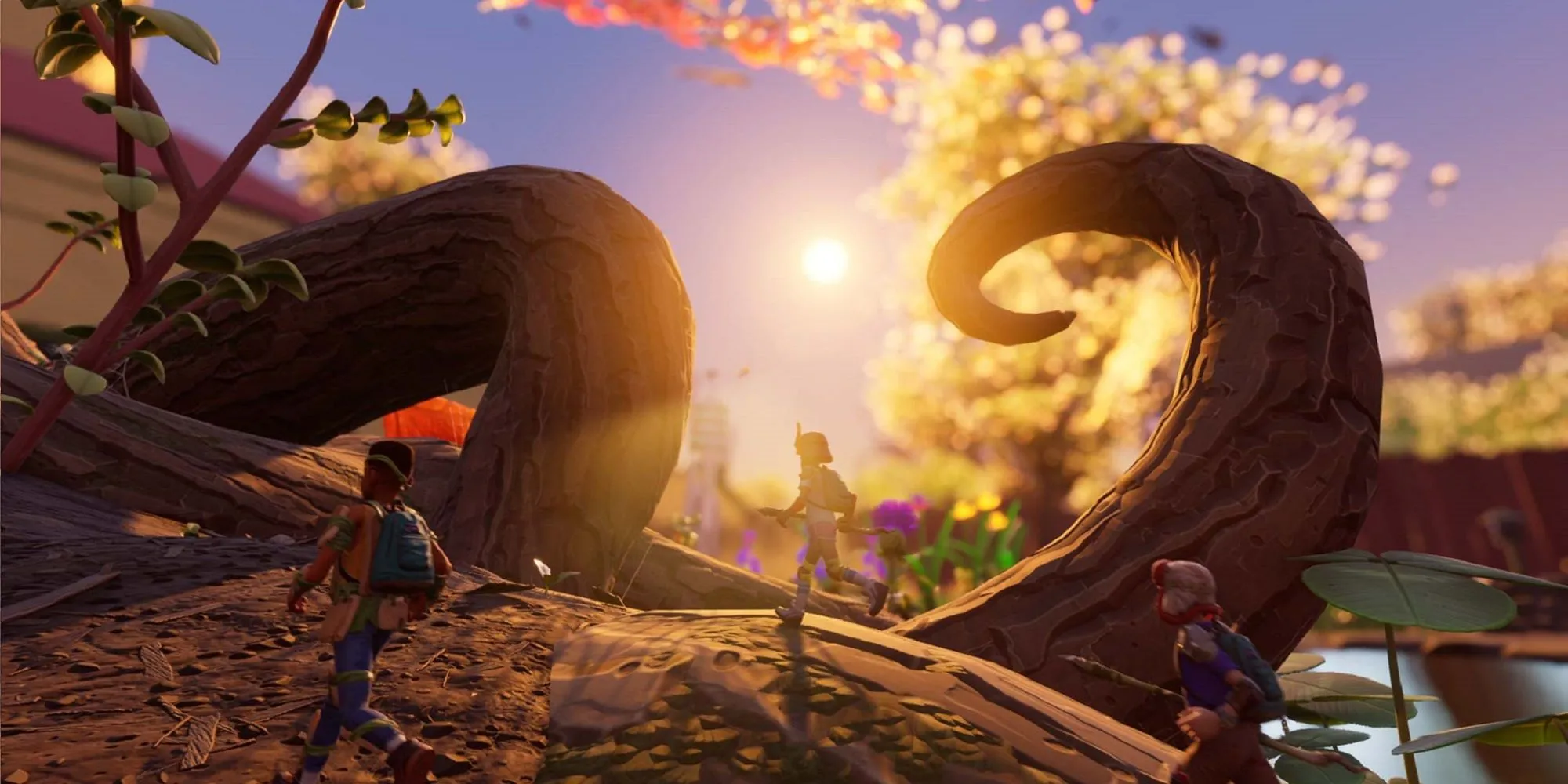 Nhân vật tí hon đối mặt với côn trùng khổng lồ trong game sinh tồn Grounded