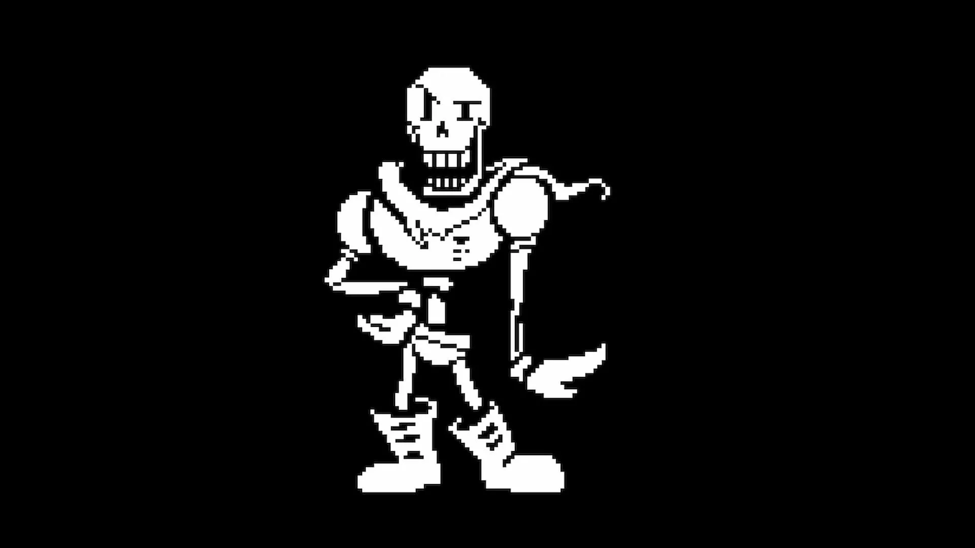 Papyrus trong một trận đấu trùm của game Undertale
