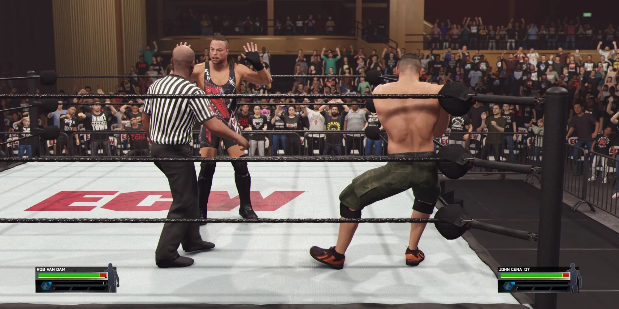 Phản ứng của đô vật RVD sau một pha chơi xấu trong WWE 2K25